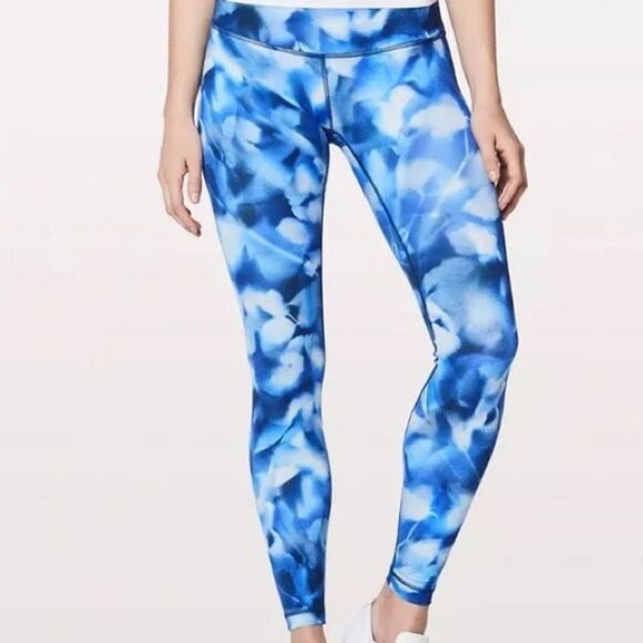 Lululemon Wunder Under Tight 28” blush blossom alpine white midnight navy Size 6 - Picture 1 of 8